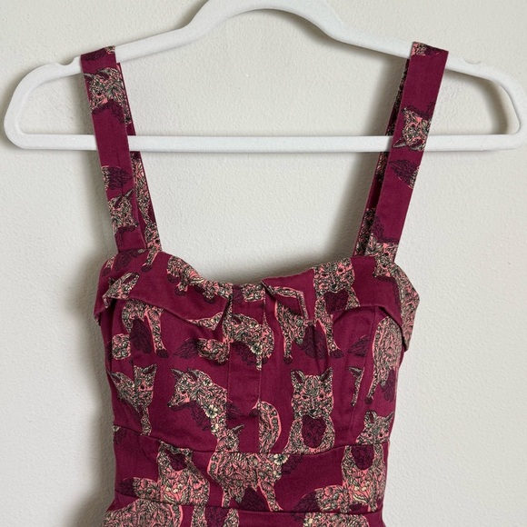 Dolls & Dames Fox A Line Mini Dress Size Medium - Picture 4 of 8